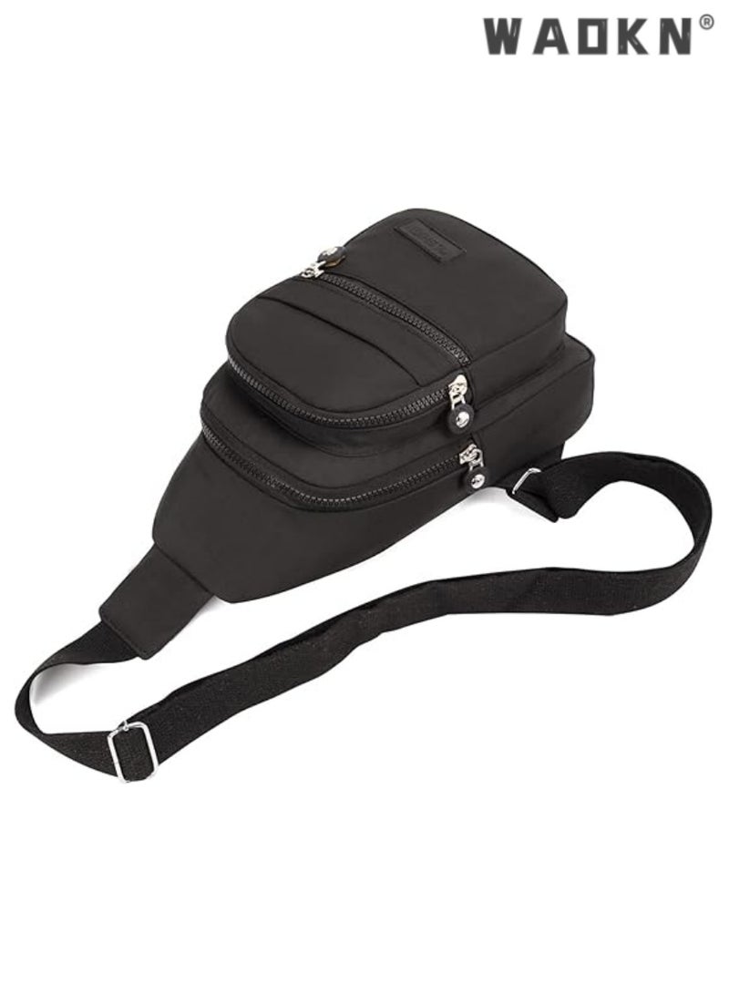 WAOKN Sling Bag Chest Bag, Small And Stylish Multifunctional Adjustable Shoulder Strap For Men and Women Multifunctional Crossbody Bag Chest Shoulder Bag Suitable, Shoulder Bag Anti Theft Crossbody Bag, One Strap Small Backpack Lightweight Small Rucksack for Outdoor Travel Hiking And Work Occasions,Sling Bag, Anti-theft Chest Crossbody Bag Casual Shoulder Backpack Cool Backpack Travel Personal Pocket for Men and Women Travel Bicycle Sport - Image 5